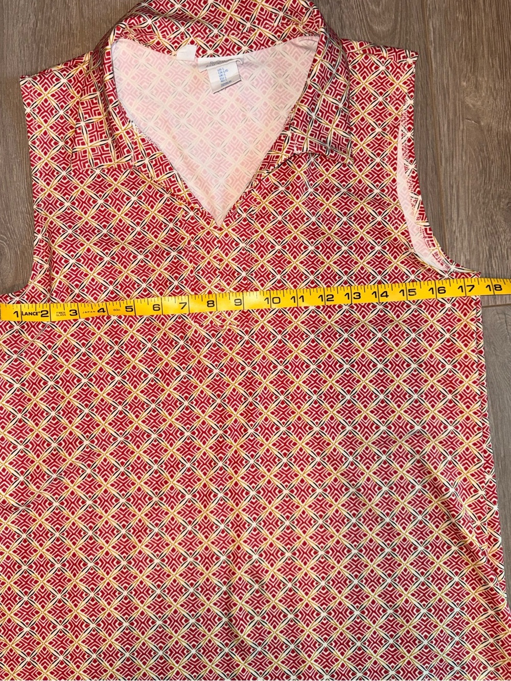 Sleeveless Pink Patterned Golf/Tennis Large Dress - Picture 4 of 7